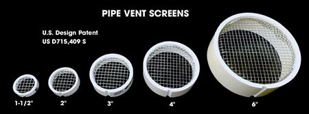 PLUMB-PRO® PVC Pipe Vent Screens